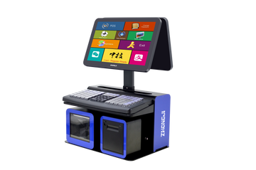ZHONGJI® A11D POS System Dual Screen Built-in 58mm Thermal Printer Design PC Machine for Supermarkets/Retail Store